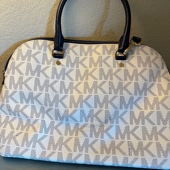 Michael Kors Dome satchel white/navy - Picture 5 of 10